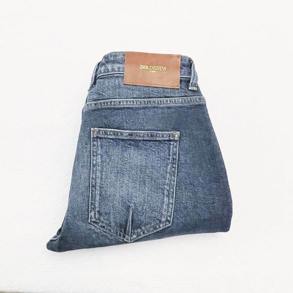 Zara Vintage Dark Wash Ripped Skinny Denim Jeans SZ2 - Picture 6 of 8